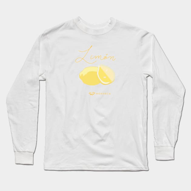 Fruits in Spanish - El Limon Long Sleeve T-Shirt by La Monarca Bakery